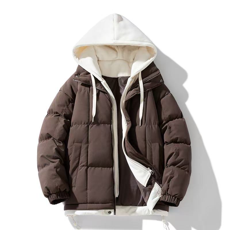 Herren Wattierte Übergangsjacke mit abnehmbarer Kapuze Drune