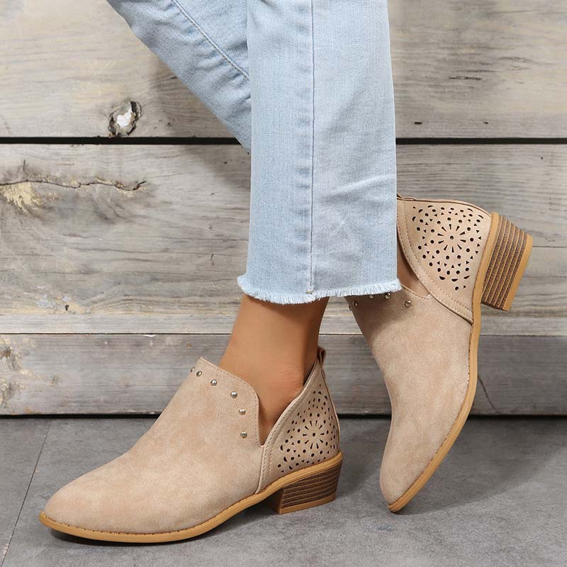 Drune | Vintage Spitze Zehen-Hohlstiefeletten