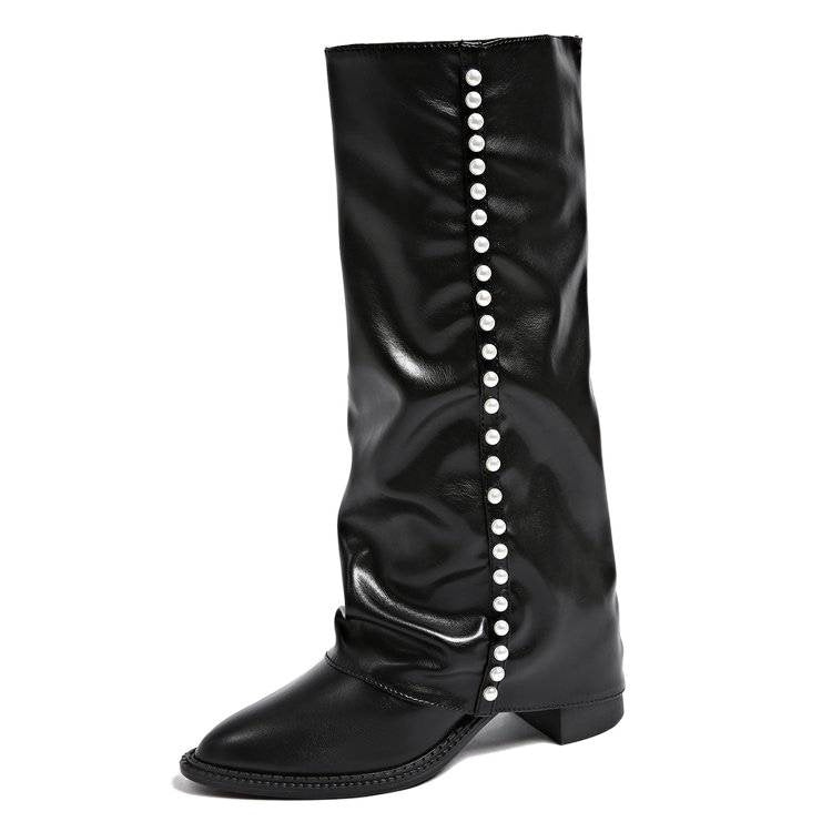 Damen Elegante und Verspielte Stiefel Drune