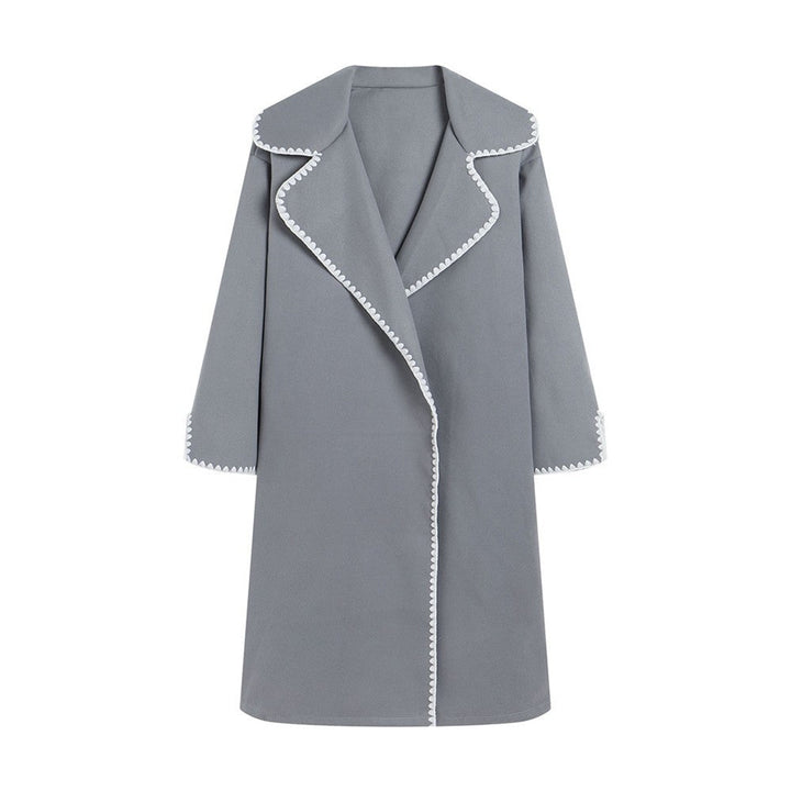 Drune | Windbreaker Jacke Übergroß Fit Wolle Weite Revers Shell Stickerei