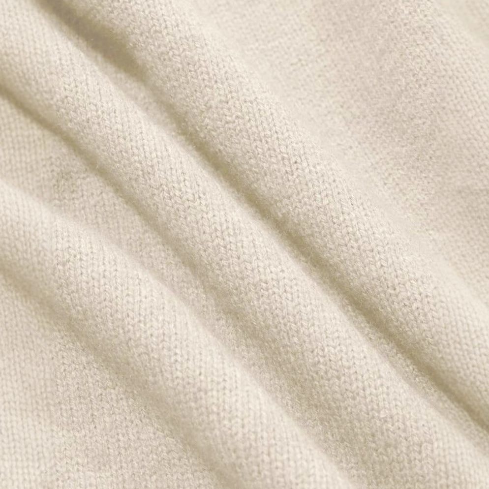 Damen Kaschmir-Optik Oversize-Pullover mit Rundhalsausschnitt und verlängerten Rippbündchen Drune