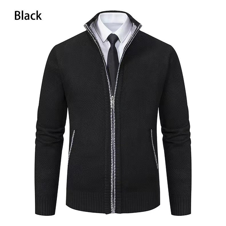 Herren modische Strickjacke mit Reißverschluss und praktischen Taschen Drune