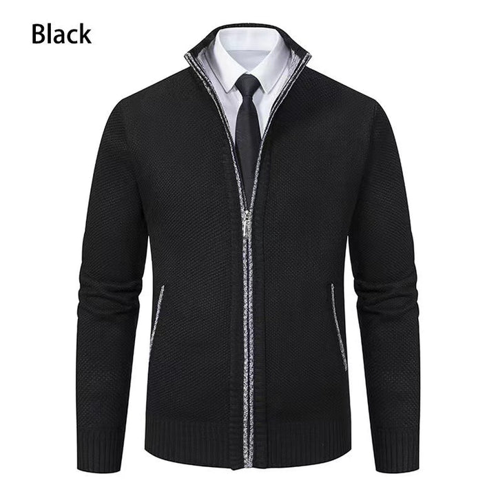 Herren modische Strickjacke mit Reißverschluss und praktischen Taschen Drune