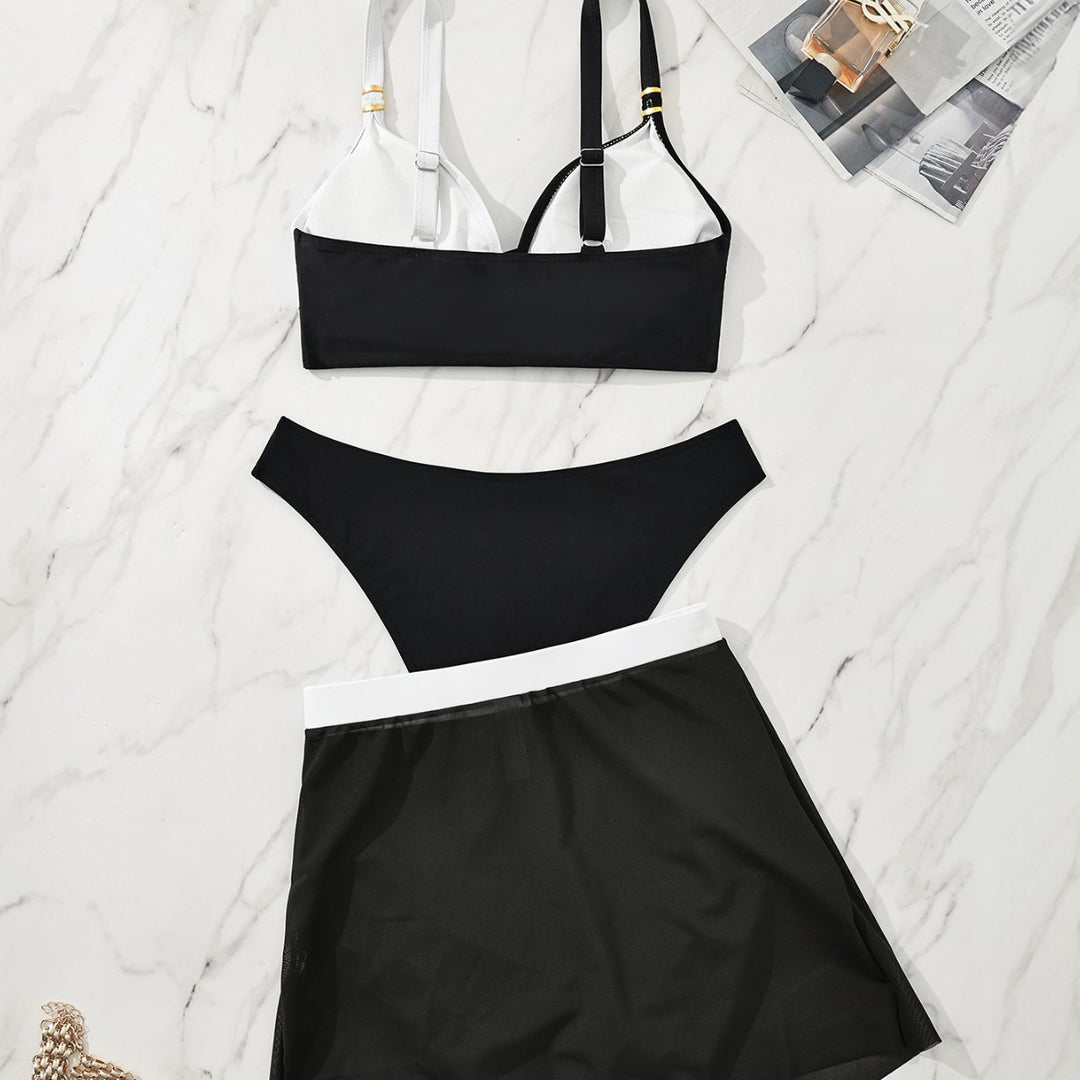Damen Sportlicher Bikini mit lässigem Wickelrock Drune