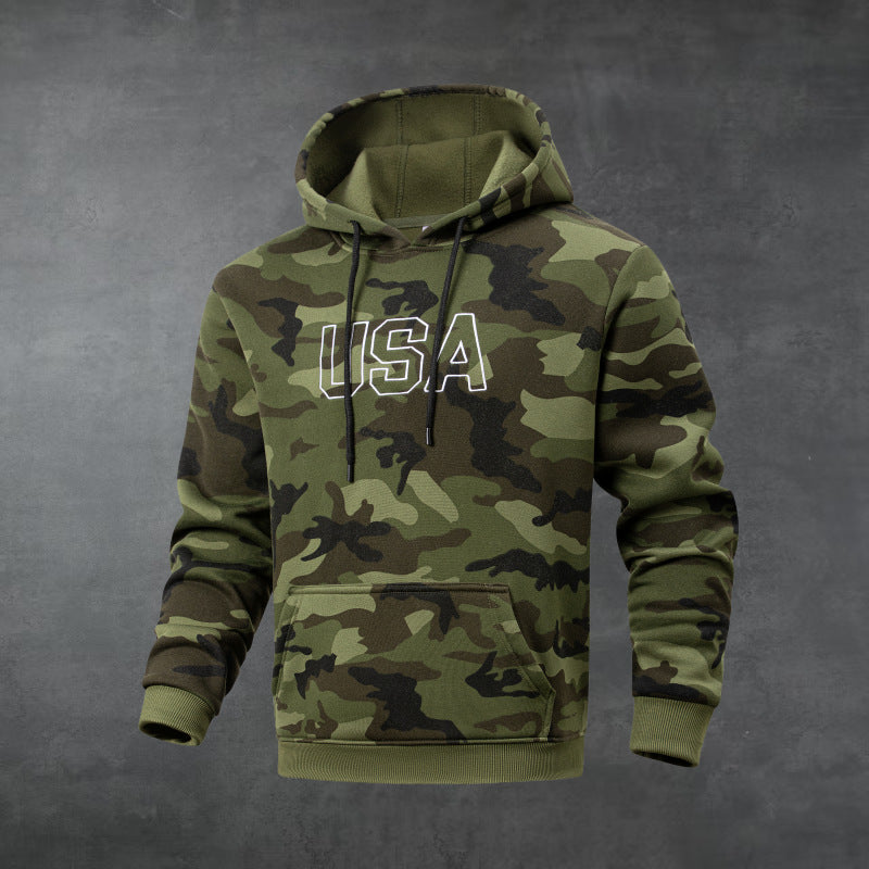 Herren Camouflage Kapuzenpullover