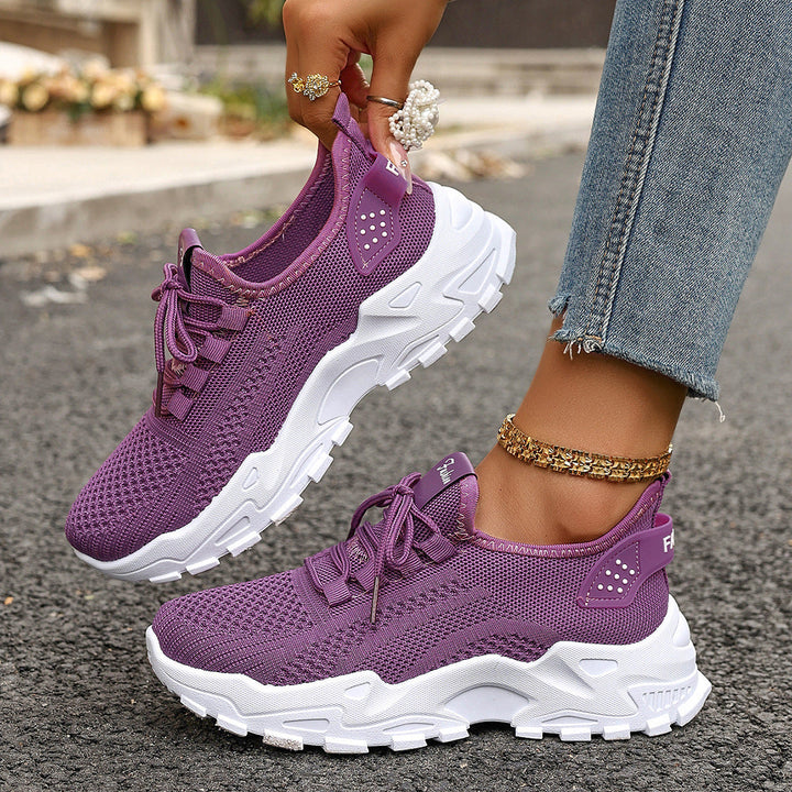 Damen Sportliche Mesh Sneakers mit dämpfender Sohle und atmungsaktiver Konstruktion Drune