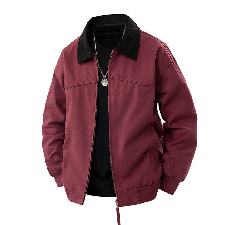 Herren Casual Jacke mit umschlagbarem Kragen Drune