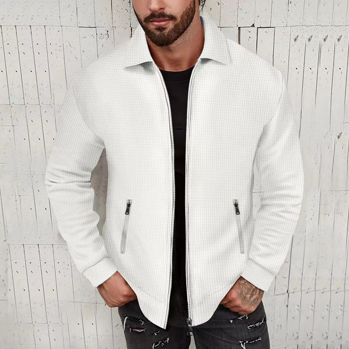 Herren Strickjacke im modernen Design mit strukturiertem Obermaterial und praktischen Reißverschlusstaschen Drune
