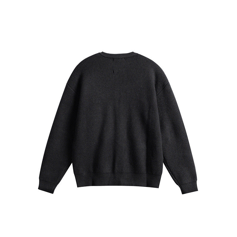Damen Oversize-Rippenstrick-Cardigan mit Rundhals und durchgehender Knopfleiste Drune