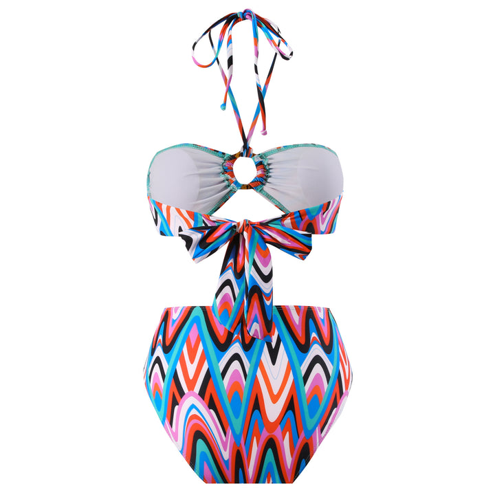 Damen Bikini-Set mit trendigem Wickelrock und faszinierendem Muster Drune