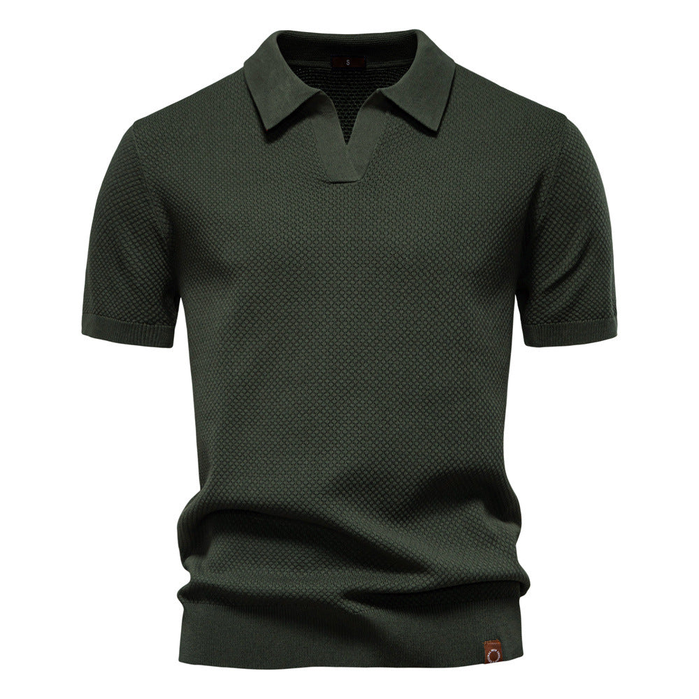 Herren Kurzärmliges Polo-Shirt mit strukturiertem Design Drune