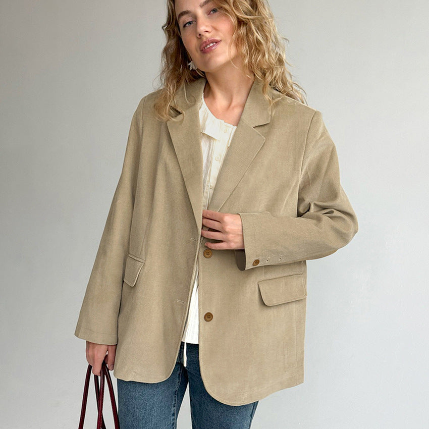 Damen Eleganter und bequemer Cord Blazer Drune
