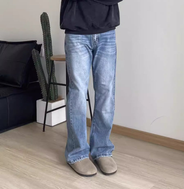 Herren Modische Bootcut Jeans Drune