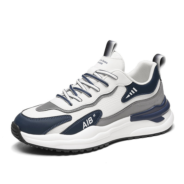 Herren Casual‑Straßen‑Sneaker mit mehrschichtiger Gummiplattform und atmungsaktiven Mesh‑Overlays Drune