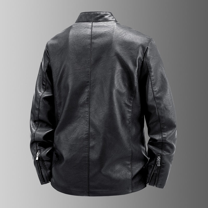 Herren Hochwertige Kunstlederjacke Drune