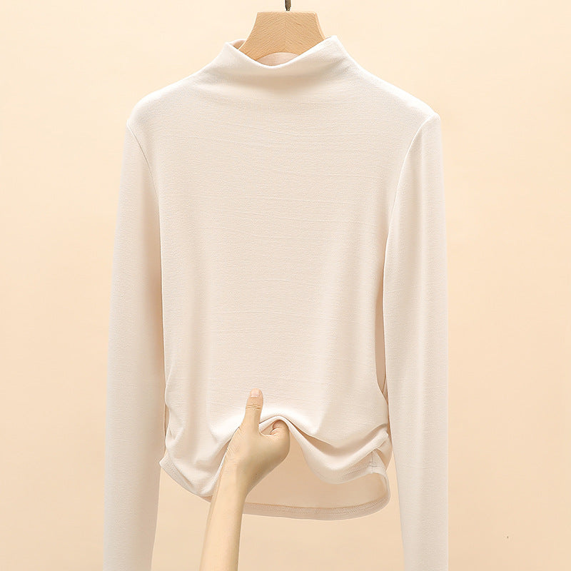 Damen Elegantes Langarmshirt mit hochgeschlossenem Kragen Drune 1787620449