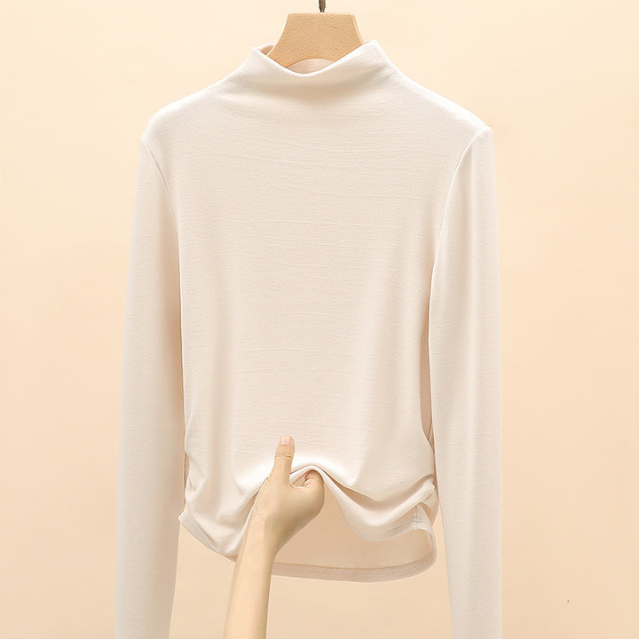 Damen Elegantes Langarmshirt mit hochgeschlossenem Kragen Drune 1787620449