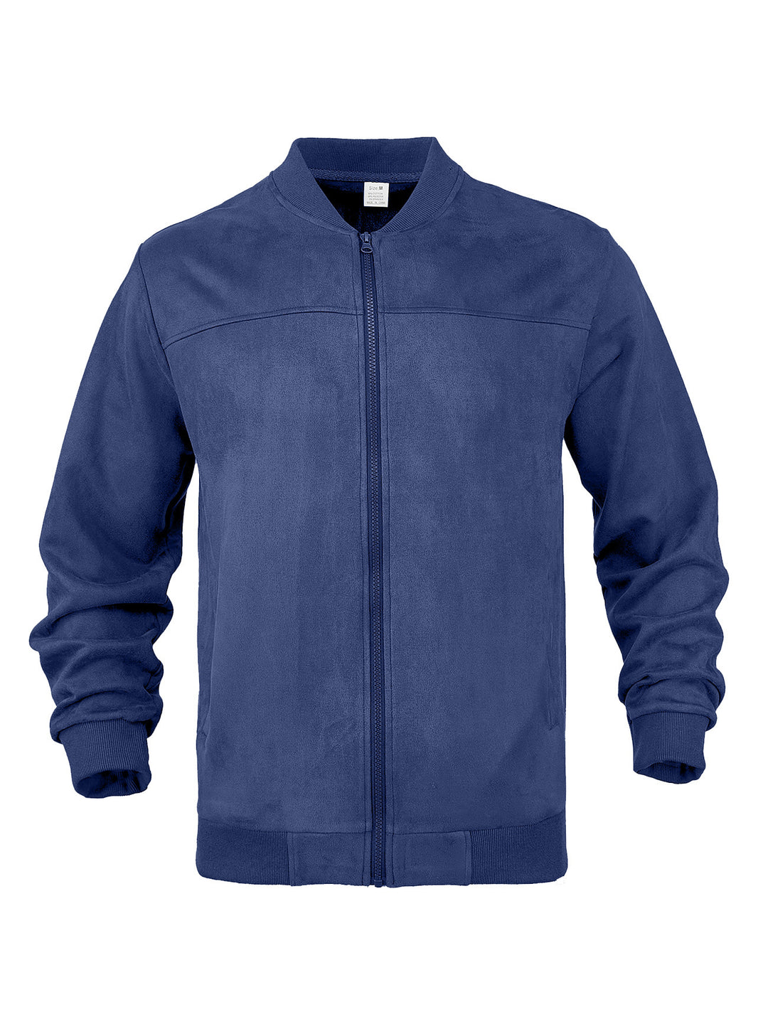 Herren nan Wildleder-Blousonjacke im Bomberstil mit elastischen Rippbündchen Drune