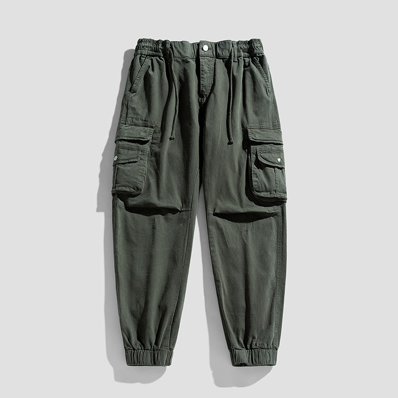 Herren Utility-Cargo-Jogger mit Elastikbund, Tunnelzug und Mehrfachtaschen Drune