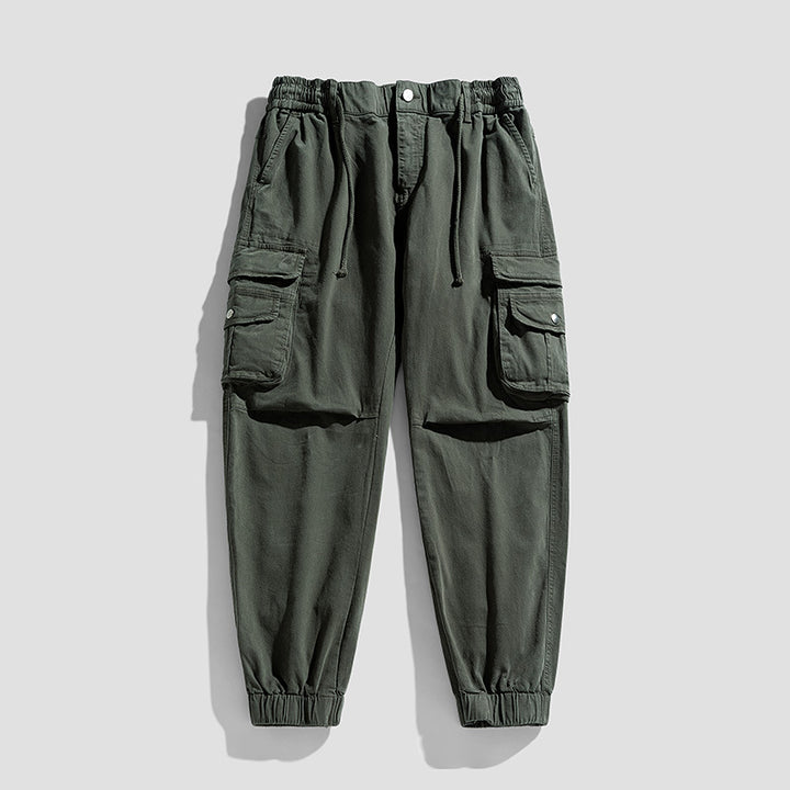 Herren Utility-Cargo-Jogger mit Elastikbund, Tunnelzug und Mehrfachtaschen Drune