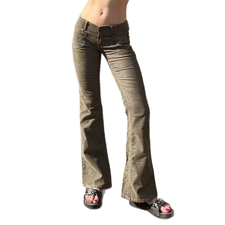 Damen Flared Jeans mit modischem Schnitt und bequemen hohen Bund Drune