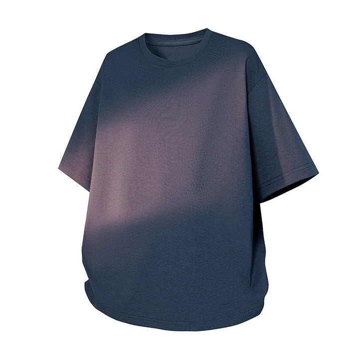 Herren Oversize-T‑Shirt aus schwerem Baumwolljersey mit weitem Schnitt und verstärktem Rundhals Drune