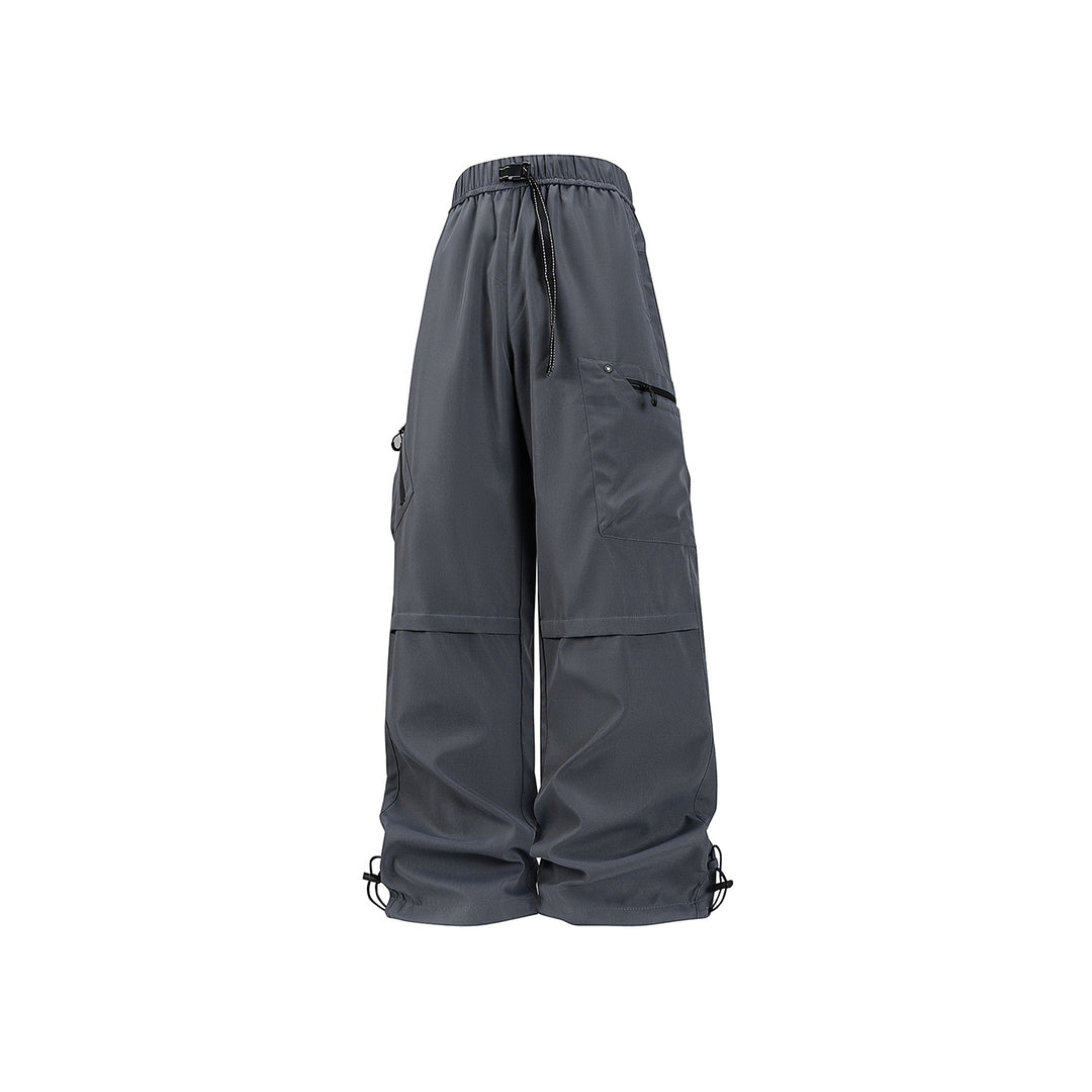 Damen Weite Utility-Cargohose mit verstellbarem Beinabschluss und Multifachtaschen Drune