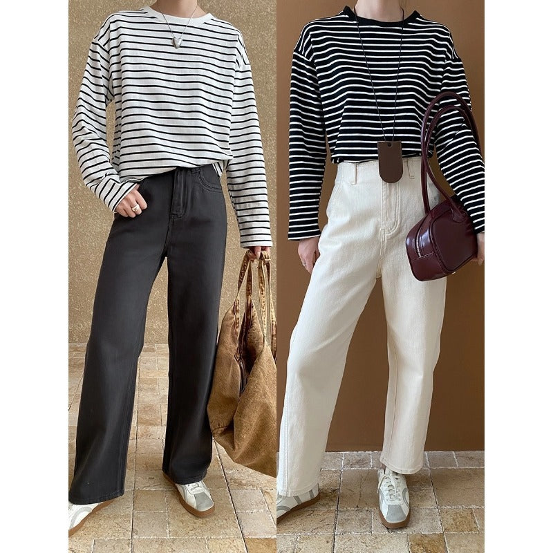Damen lässige Weite Jeans im Urbanen Stil Drune