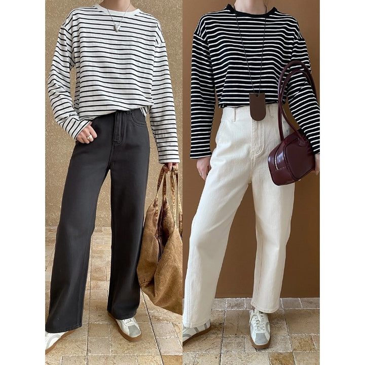Damen lässige Weite Jeans im Urbanen Stil Drune