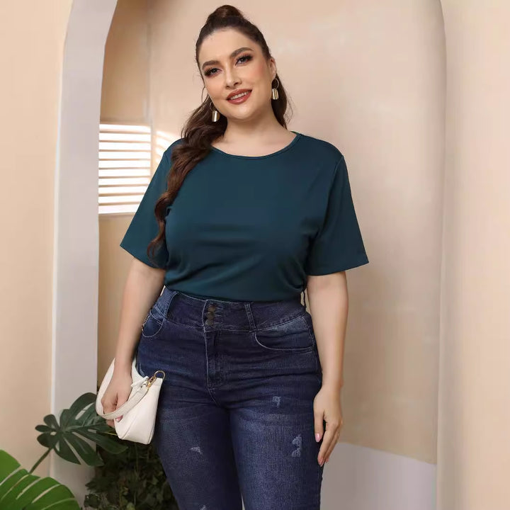 Damen modisches Basic T-Shirt Drune