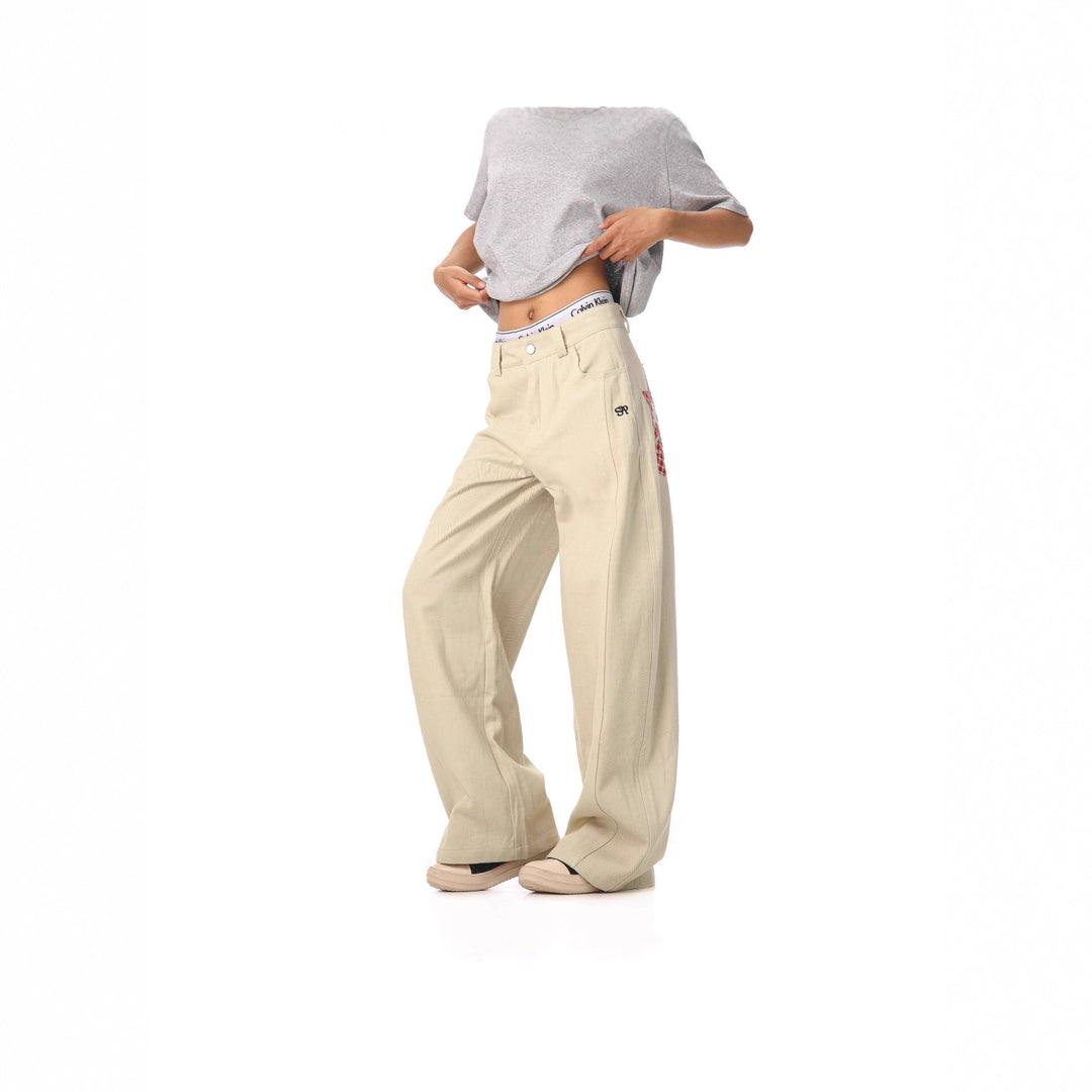 Damen Weitgeschnittene modische Stoffhose Drune