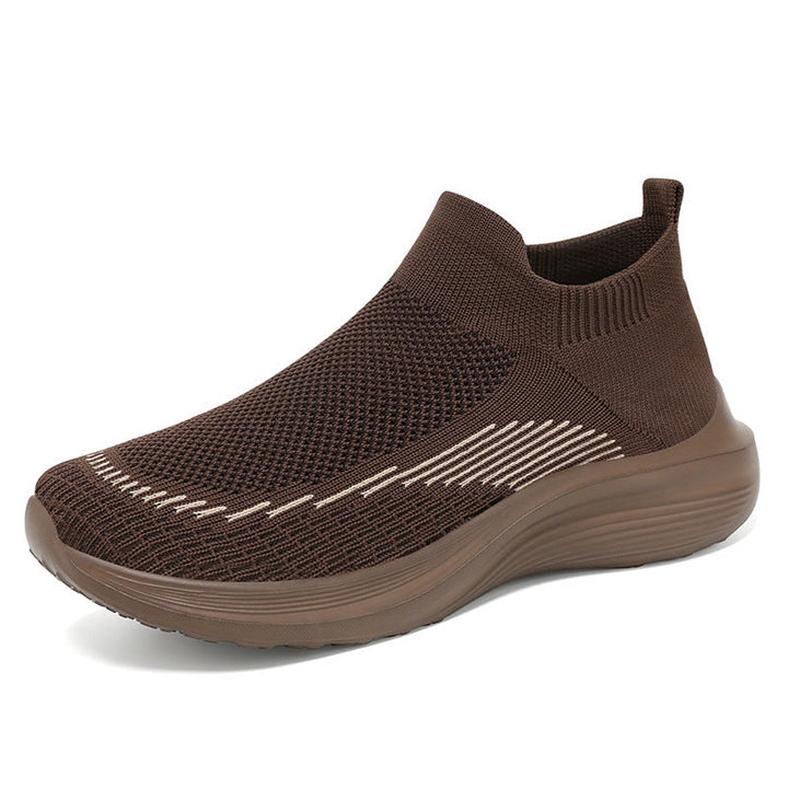 Damen Bequeme und atmungsaktive Slip-On Sneakers mit nahtloser Strick-Oberfläche Drune