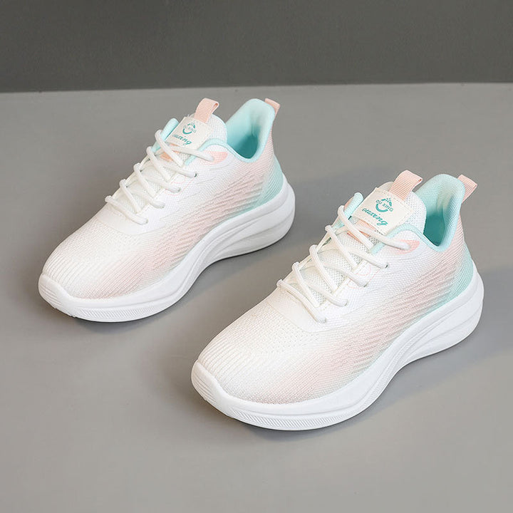 Damen sportliche Leichtgewicht Sneakers mit atmungsaktiver Obermaterialstruktur Drune