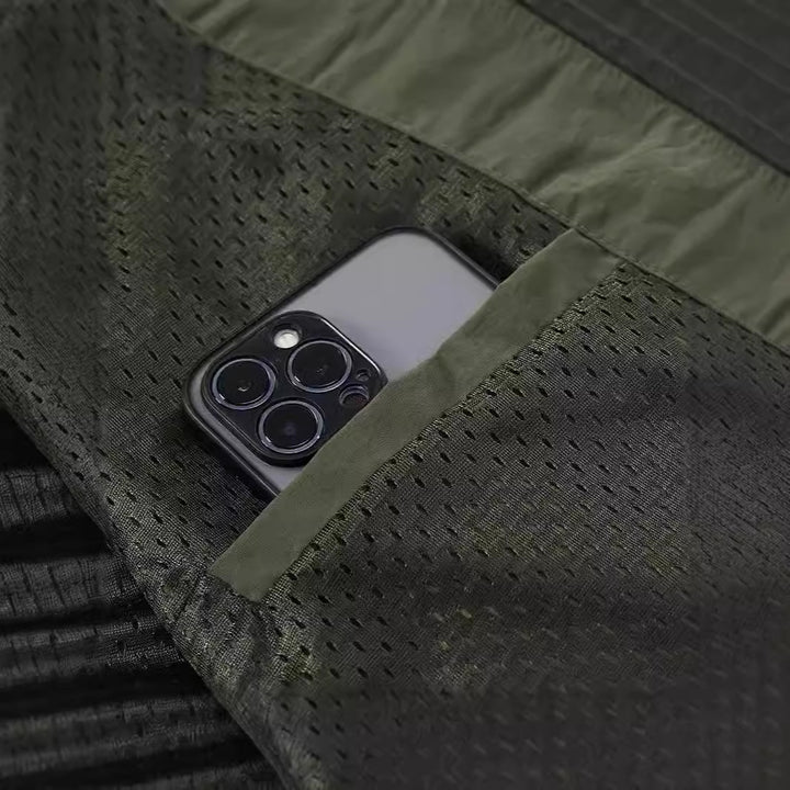 Herren Packbare Funktionsweste mit atmungsaktivem Mesh‑Innenfutter und Mehrfachtaschen Drune