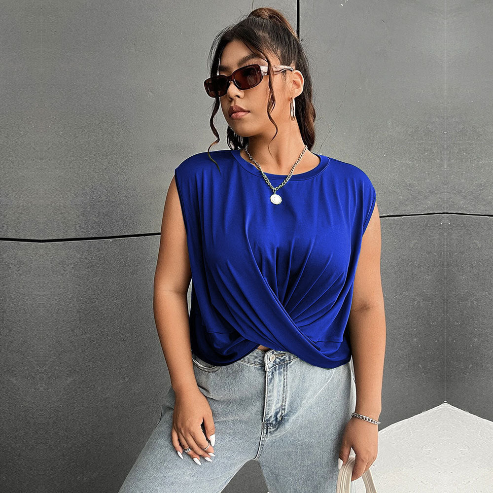 Damen elegantes Wickeloberteil mit Rüschendetails und modischem Ausschnitt Drune