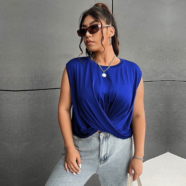 Damen elegantes Wickeloberteil mit Rüschendetails und modischem Ausschnitt Drune
