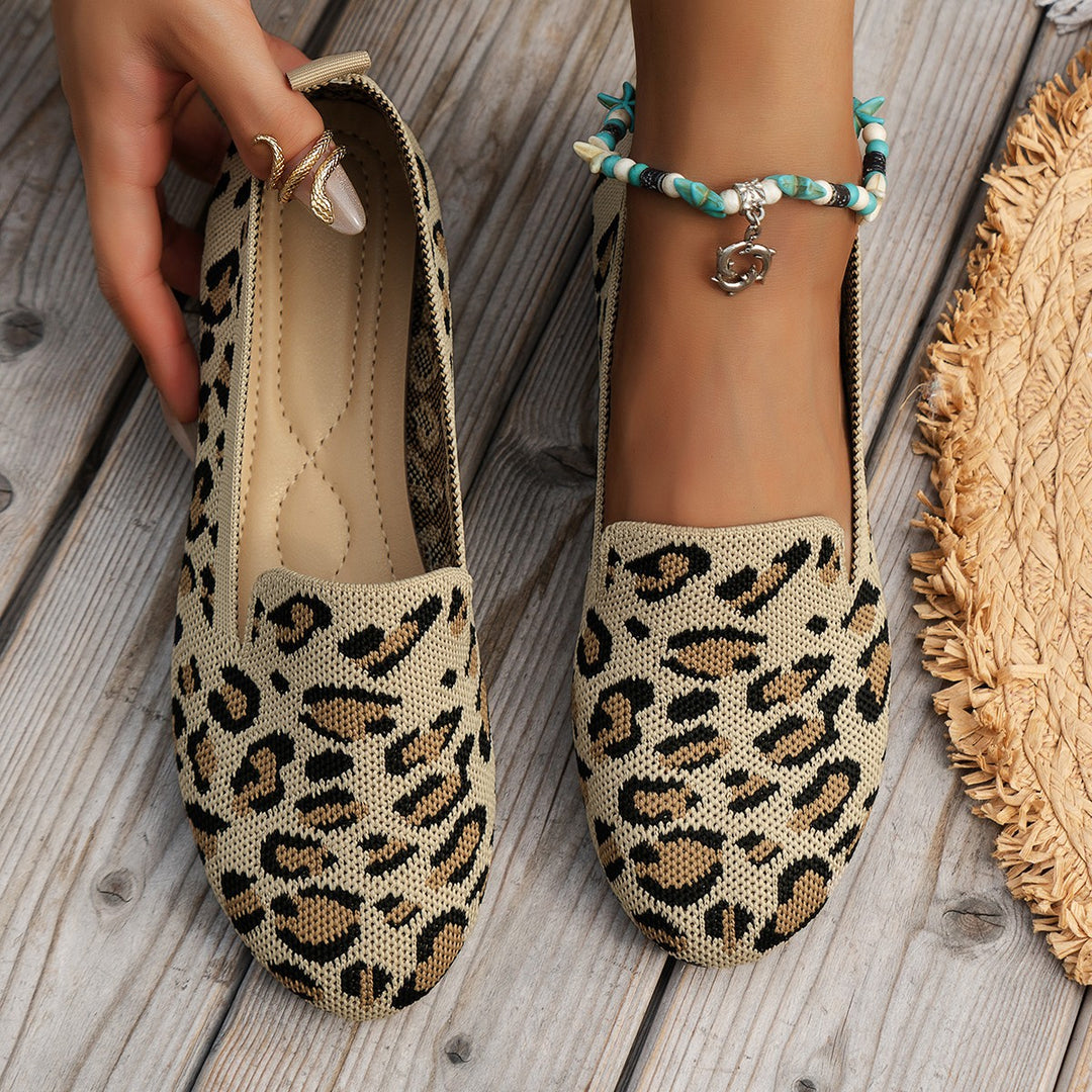 Damen Flexible Strick‑Loafer mit gepolstertem Komfortfußbett und rutschfester Laufsohle Drune