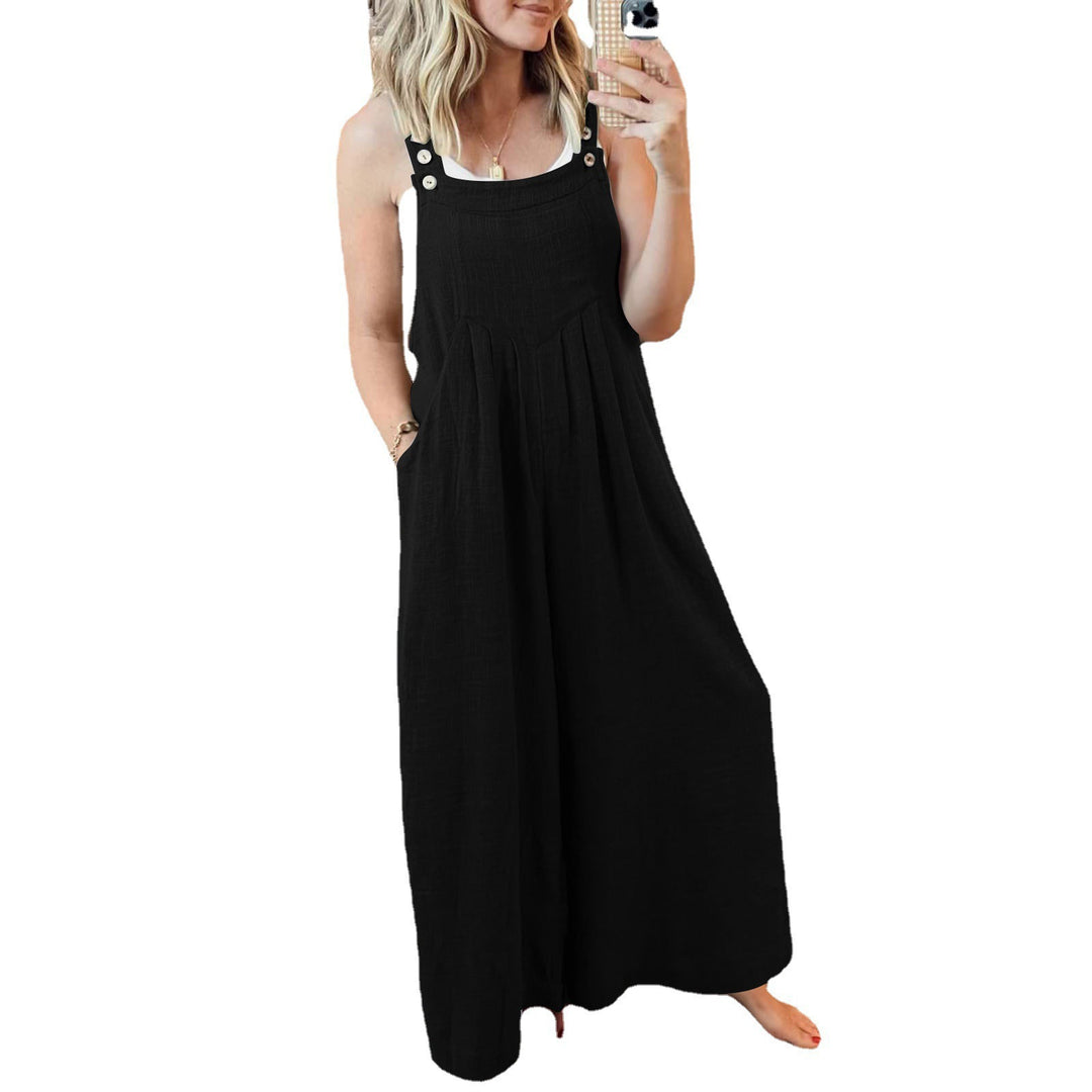 Damen Maxikleid mit Knopfdetails und praktischen Taschen Drune
