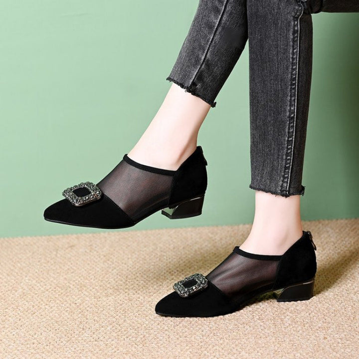 Damen Elegante Slingback Ballerinas mit Glitzer-Detail Drune