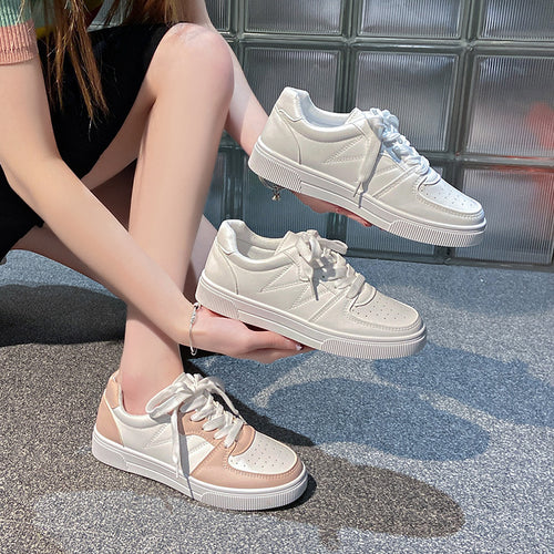 Damen Niedrige Plateausneaker mit gepolstertem Schaft und klassischer Schnürung Drune