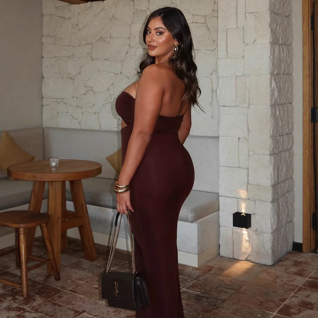 Damen Wickelkleid mit aufregendem Cut-Out und glamourösem Detail Drune