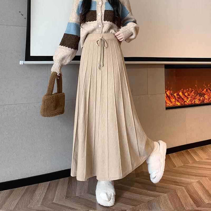 Damen Eleganter und fließender Maxirock Drune