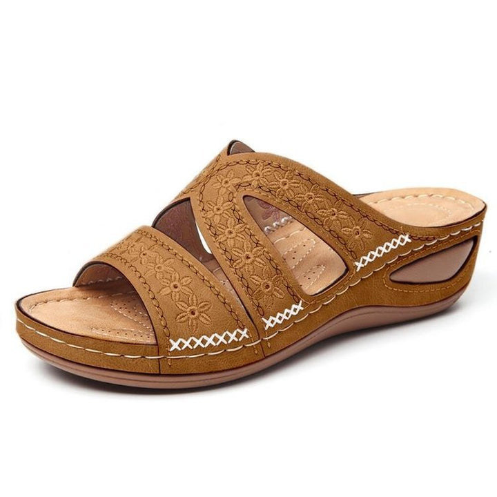 Damen bequeme Riemchensandalen mit ergonomischer Fußbettgestaltung Drune