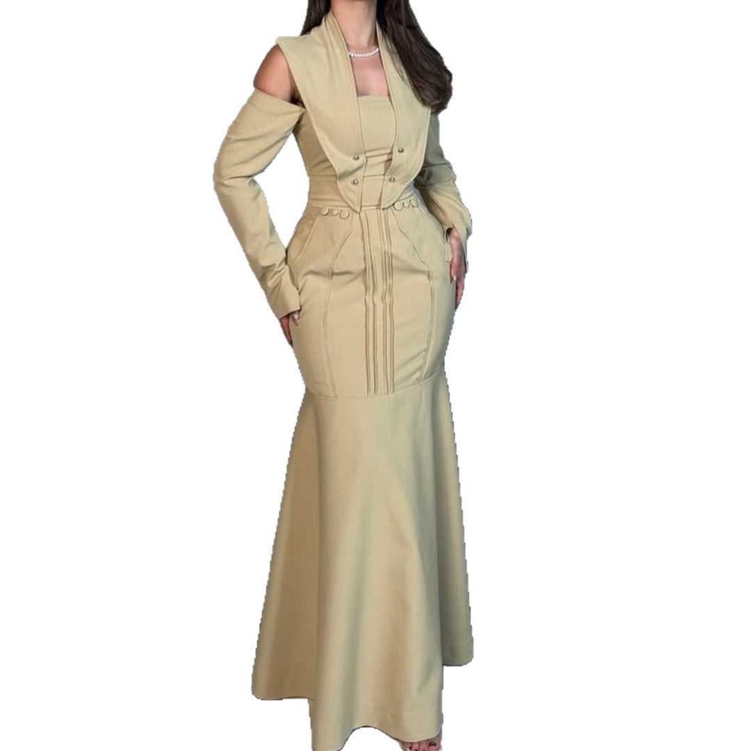 Damen Maxikleid mit innovativem Schnitt und eleganten Details Drune