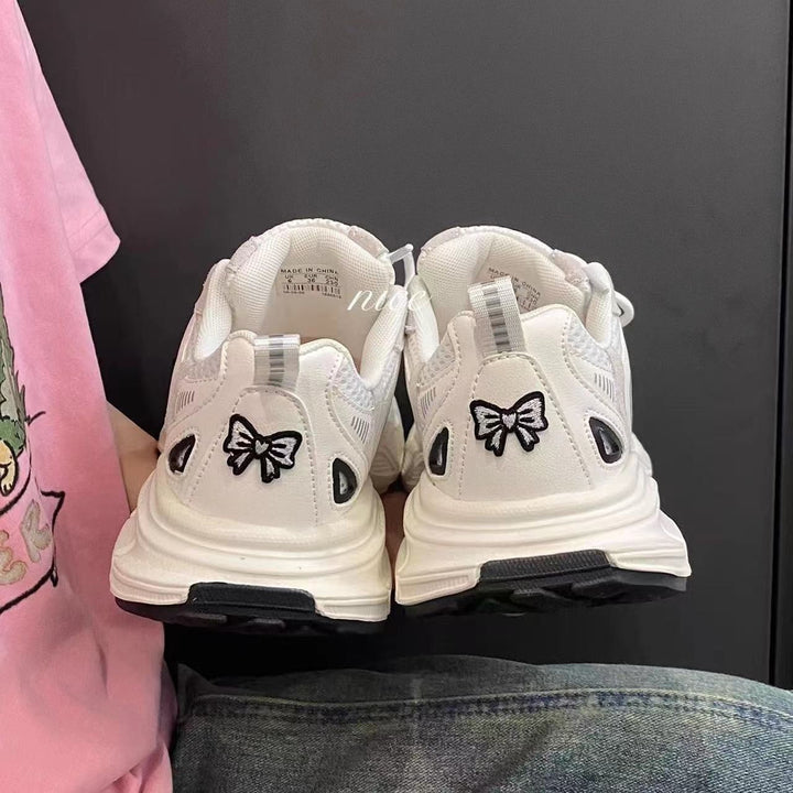 Damen Sneakers mit verspieltem Schleifendetail und atmungsaktiver Mesh-Oberfläche Drune