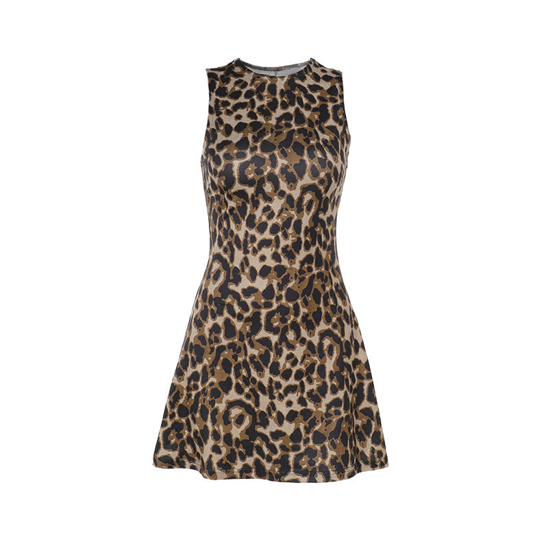 Damen Etuikleid mit Leopardenmuster und figurbetontem Schnitt Drune