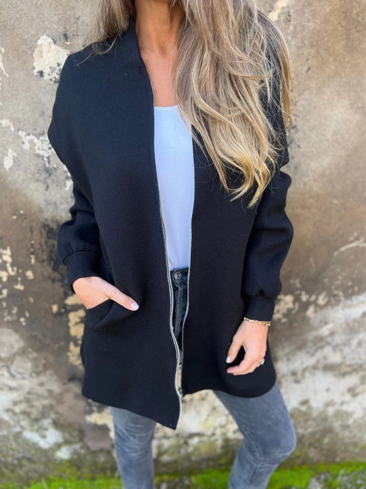 Drune | Kapuzenjacke Baumwollmischung Lässig Schnitt Reißverschluss Lässiger Stil