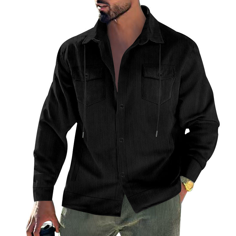 Herren Cord-Jacke mit praktischen Taschen und klassischem Schnitt Drune