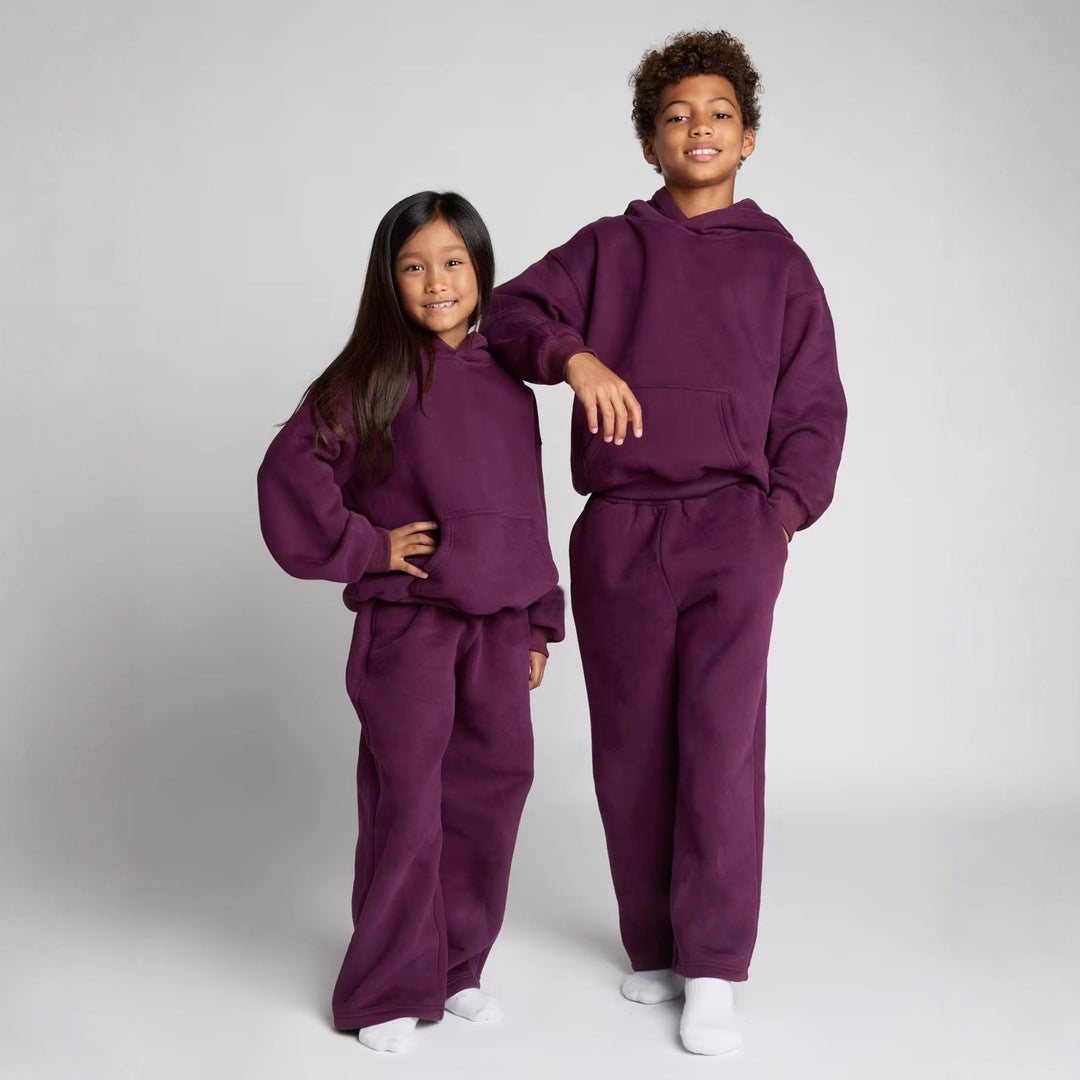 Damen oversized Kapuzenanzug aus weichem Fleece Drune