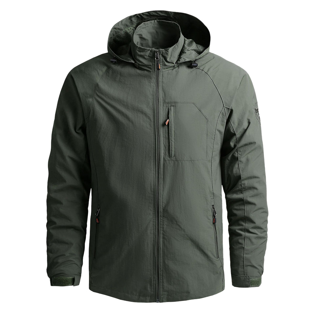 Herren Wetterfeste Outdoorjacke mit verstellbarer Kapuze Drune